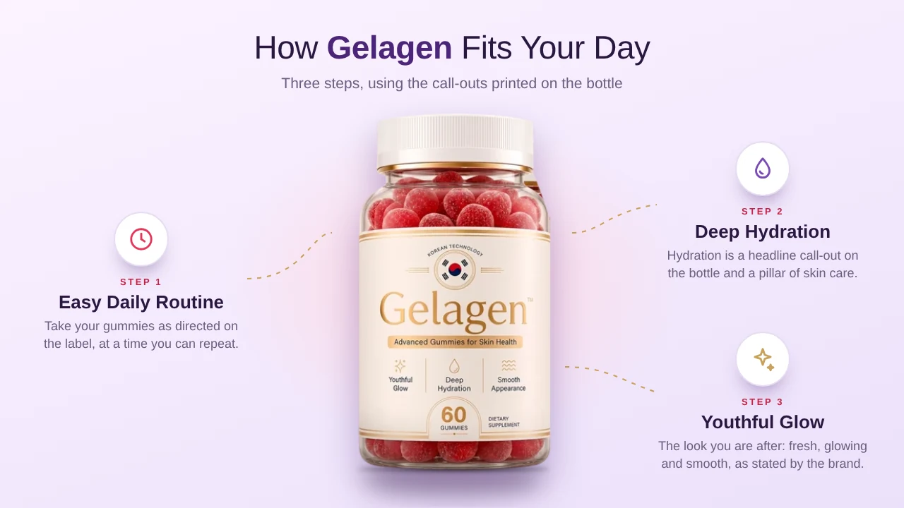 Gelagen how it works: easy daily routine, deep hydration, youthful glow